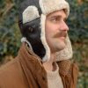 Lambland Hats & Earmuffs | Men'S Luxury Leather And Sheepskin Flying Hat