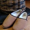 Lambland British Made Footwear | Premium Quality Men'S Sheepskin Lined Turn Slippers With Suede Sole