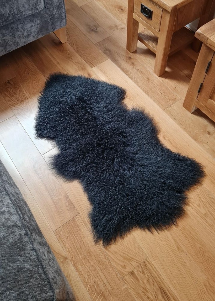 Lambland Eco Tanned Sheepskins | Eco Tanned Tibetan Lambskin In Dark Grey