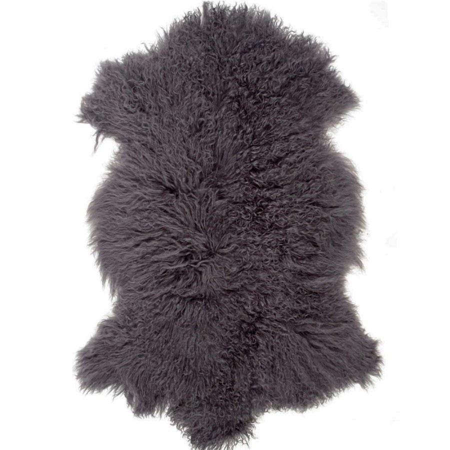 Lambland Eco Tanned Sheepskins | Eco Tanned Tibetan Lambskin In Dark Grey