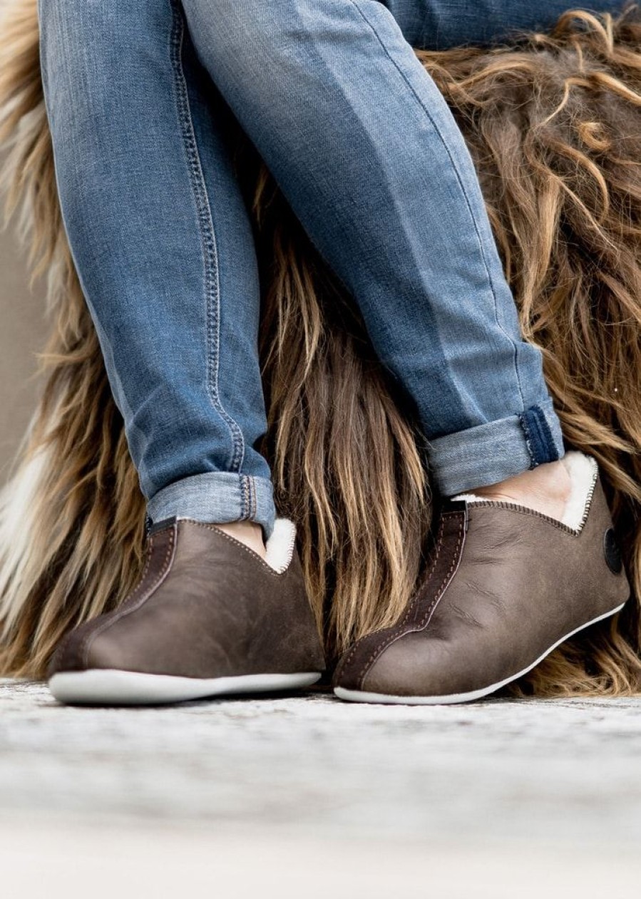 Shepherd Men'S Sheepskin Slippers | Men'S Suede Sole Sheepskin Bootie Slippers