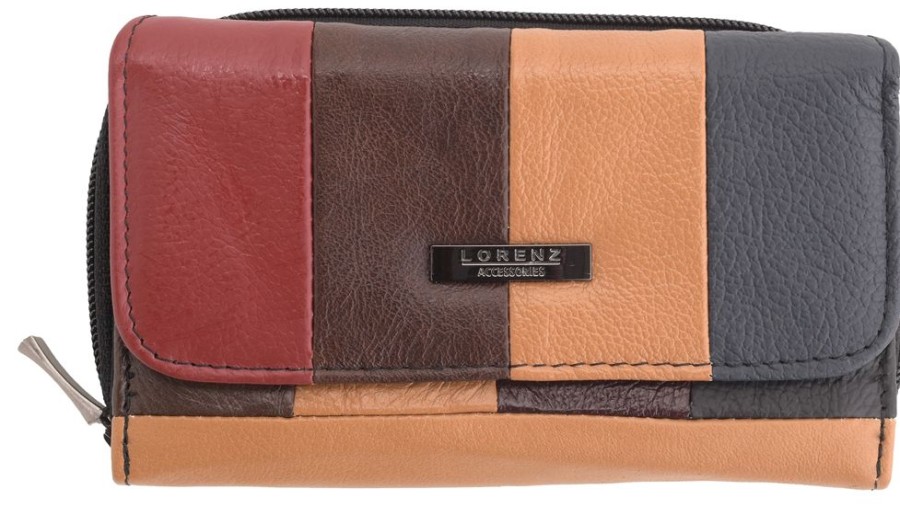 Lorenz Purses | Soft Leather Multi Colour Trifold Wallet