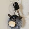 Lambland Keyrings & Gift Ideas | A Pair Of Hand Crafted Fluffy Pom Pom Donkey Keyrings