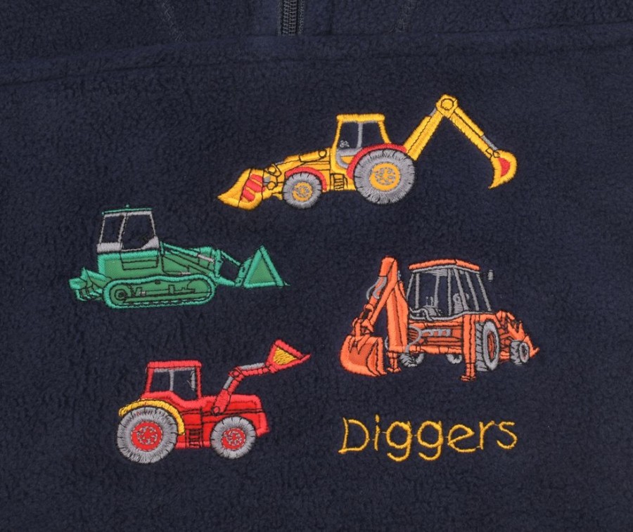 Lambland Kids Fleeces & Bodywarmers | Kids' Digger Navy Fleece Sweater