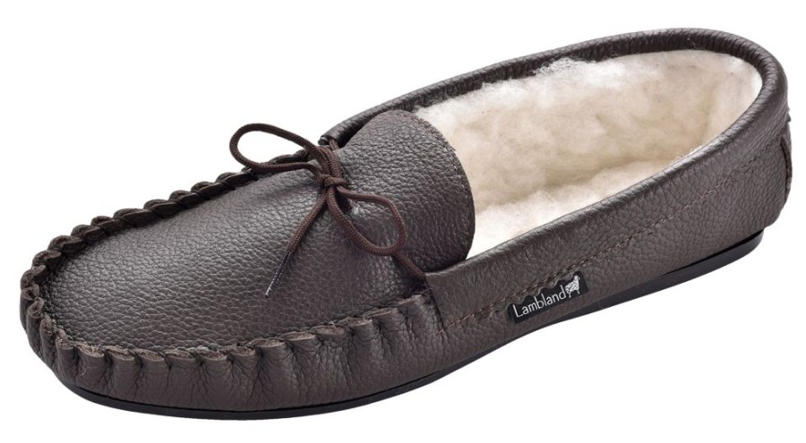 Lambland British Made Footwear | Men'S Premium Wool Lined Leather Moccasins