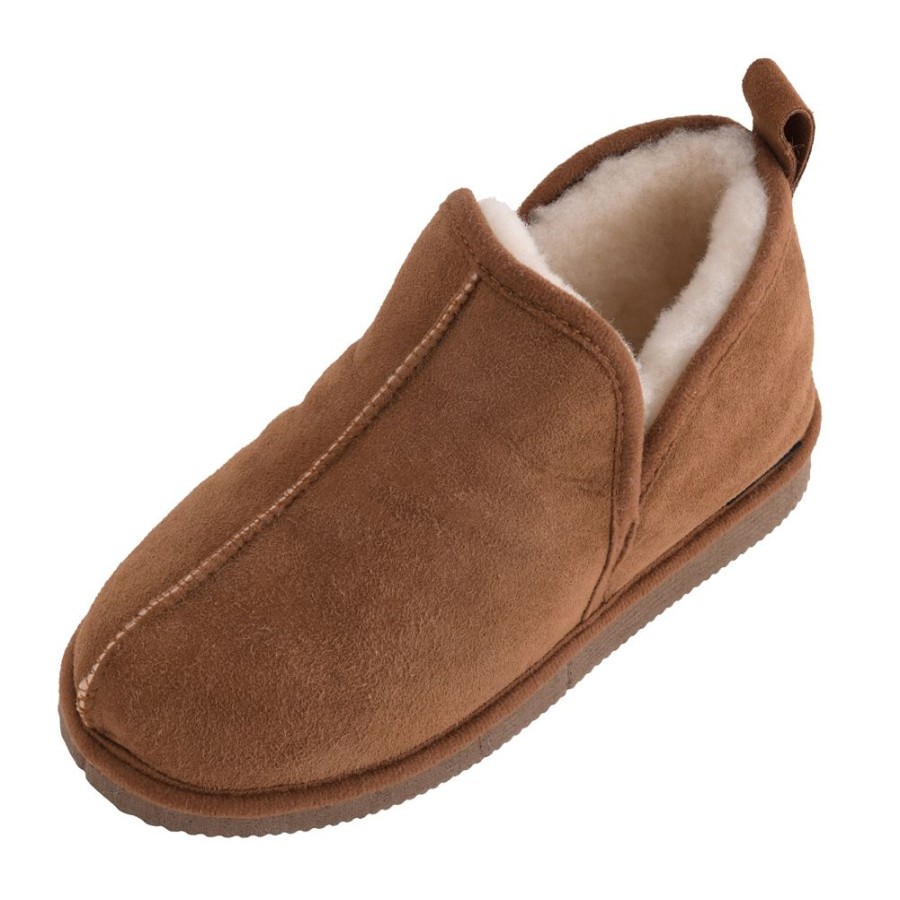 Lambland Men'S Sheepskin Slippers | Men'S Genuine Sheepskin Boot Slippers