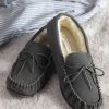 Lambland Men'S Moccasin Slippers | Men'S Wool Lined Pvc Sole Moccasin Slippers