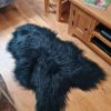 Lambland Eco Tanned Sheepskins | Eco Tanned Long Wool Bottle Green Sheepskin