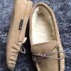 Lambland Ladies British Made Footwear | Ladies Suede Moccasin Slippers With Soft Suede Sole