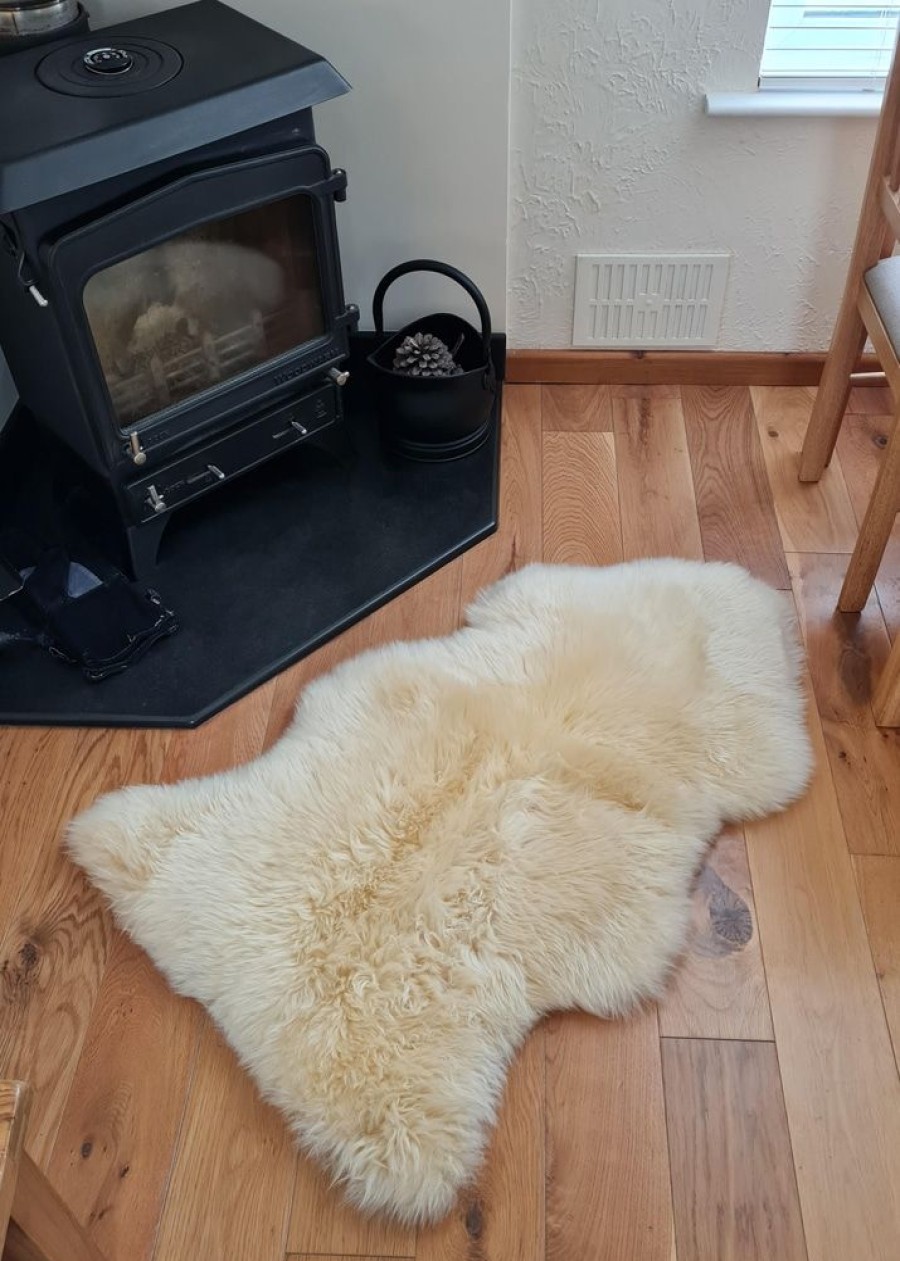 Lambland Eco Tanned Sheepskins | Eco Tanned Champagne Luxury Sheepskin Rug