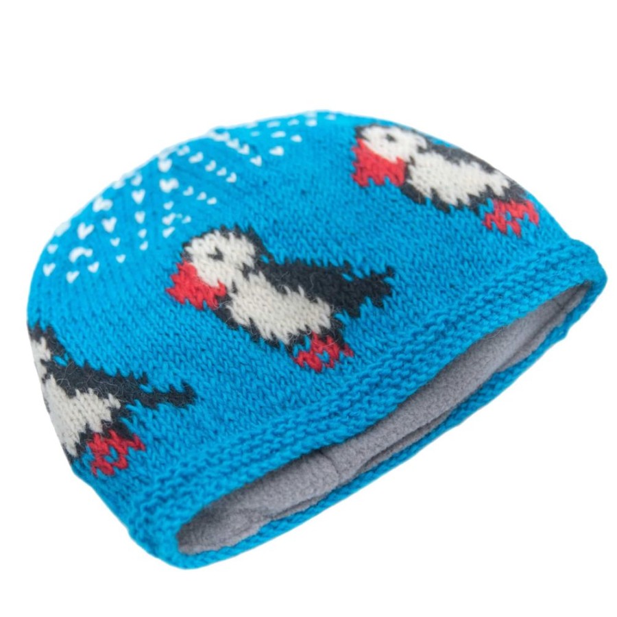 From The Source Hats, Scarves & Earmuffs | Hand Knitted Woolen Puffin Beanie