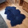 Lambland Eco Tanned Sheepskins | Eco Tanned Tibetan Lambskin In Navy