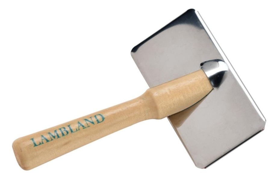 Lambland Care And Cleaning Products | Sheepskin Rug Slicker Brush With Wooden Handle