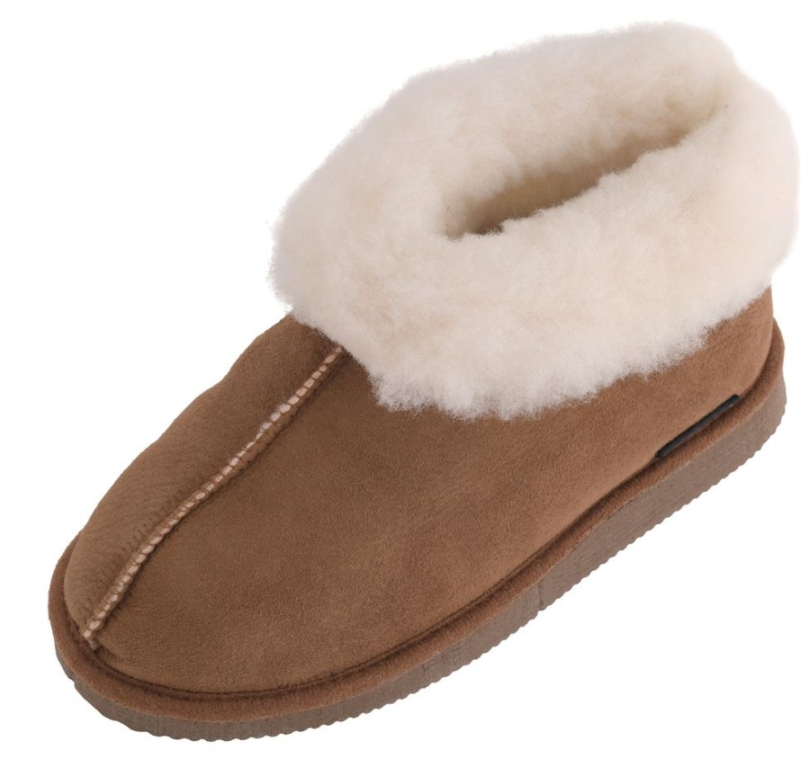 Lambland Kids Slippers & Boots | Kids' Fluffy Sheepskin Bootie Slippers With Hard Sole