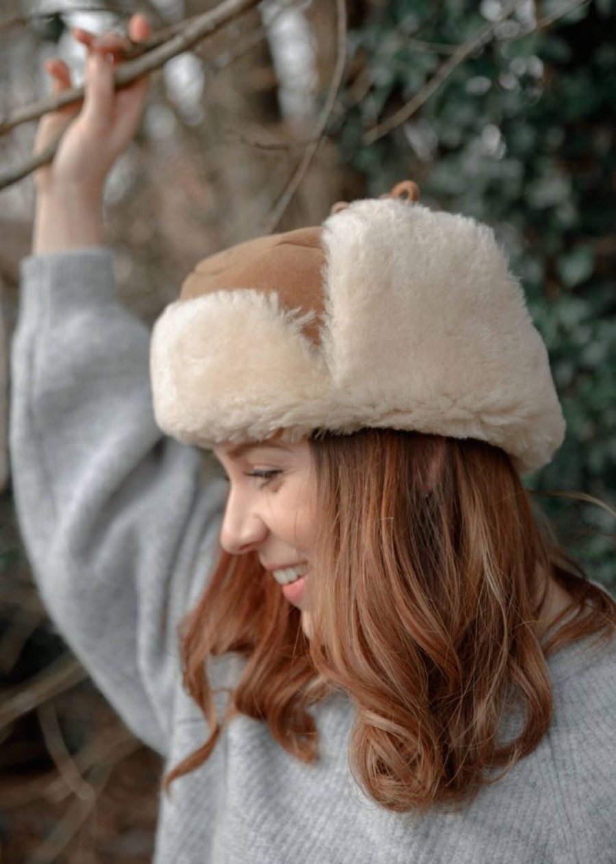 Lambland Hats, Scarves & Earmuffs | Double Faced Sheepskin Trapper Hat