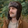 Lambland Hats & Earmuffs | Men'S Luxury Sheepskin Trapper Hat With Fluffy Ear Flaps