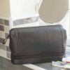 Prime Hide Toiletry Bags | Real Premium Leather Multi Zipped Toiletry Bag