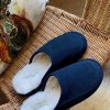 Lambland Men'S Sheepskin Slippers | Men'S Suede & Wool Slippers With Eva Sole