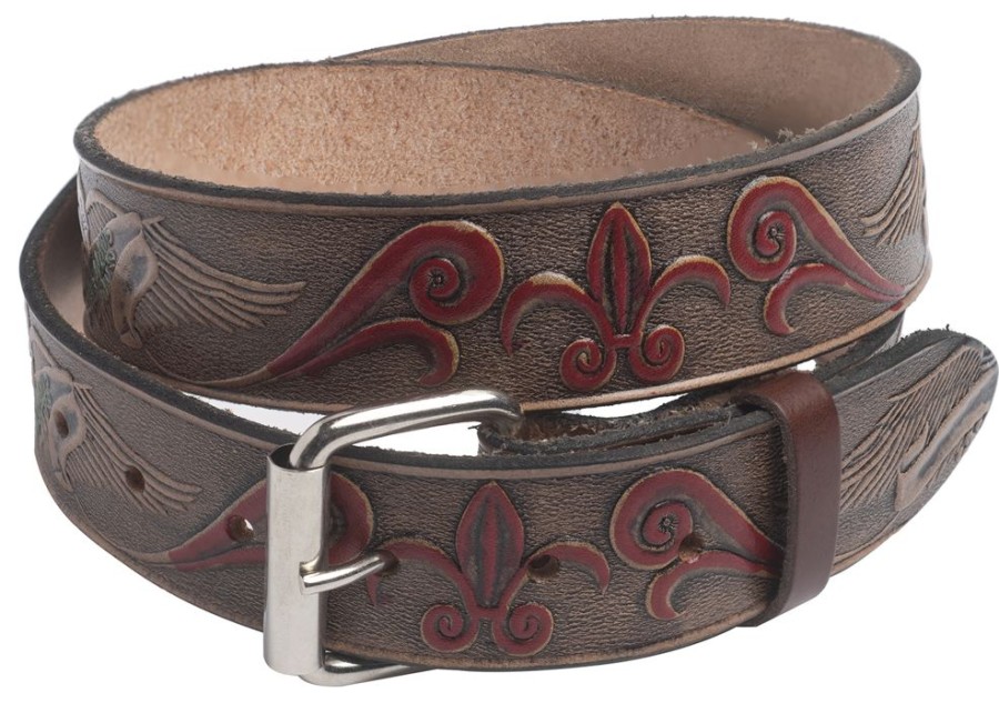 Arnicus Leather Leather Belts | Men'S American Style Embossed Eagle Belt