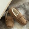 Lambland Men'S Moccasin Slippers | Men'S Wool Lined Suede Sole Moccasin Slippers