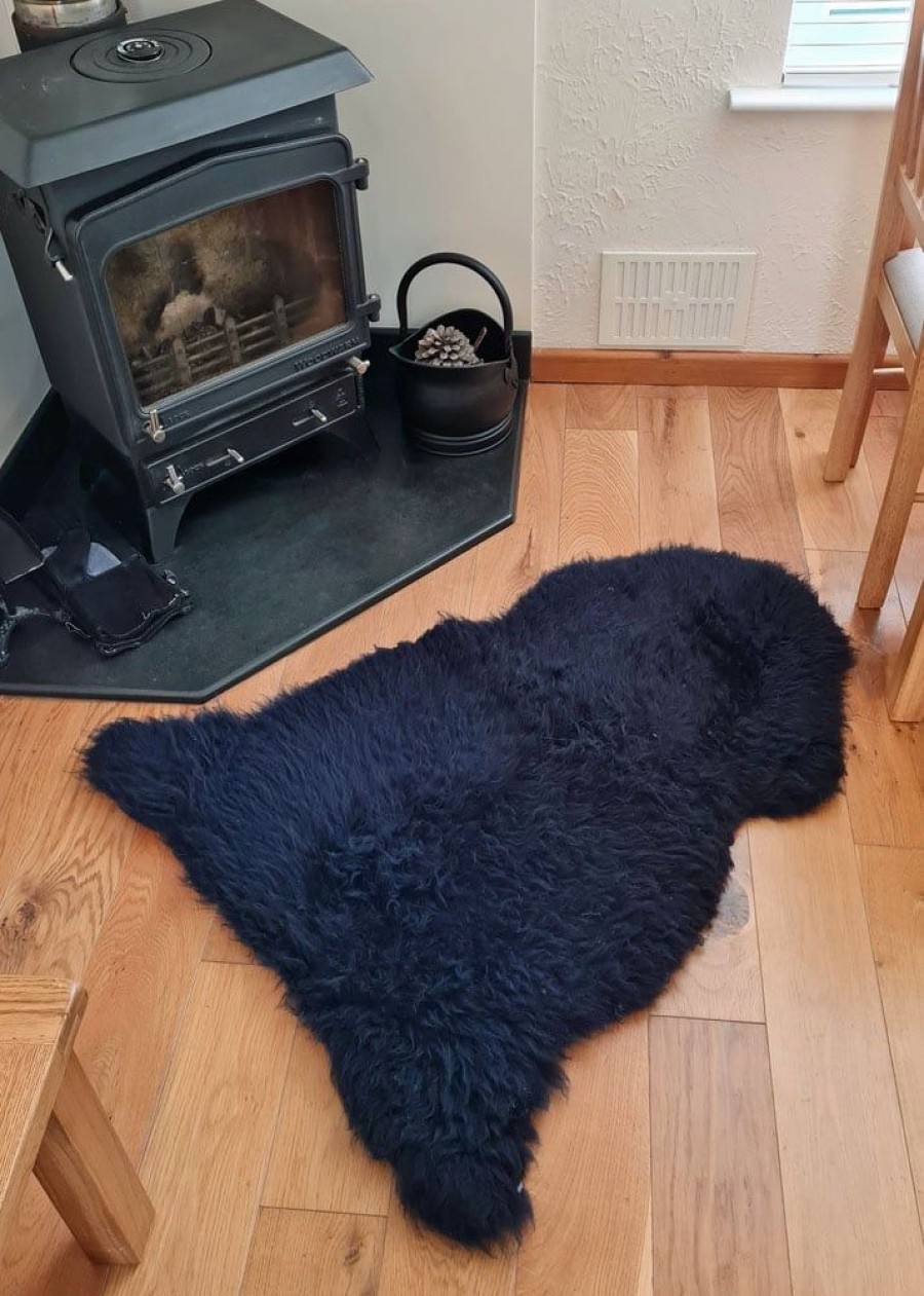 Lambland British Sheepskins | British Premium Navy Sheepskin Rug