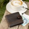 Rowallan of Scotland Wallets | Rustic Buffalo Leather Flip Out Wallet