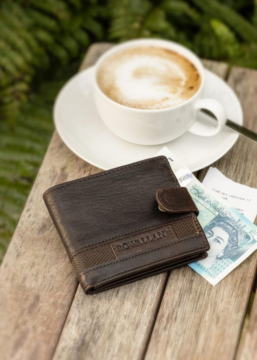 Rowallan of Scotland Wallets | Rustic Buffalo Leather Flip Out Wallet