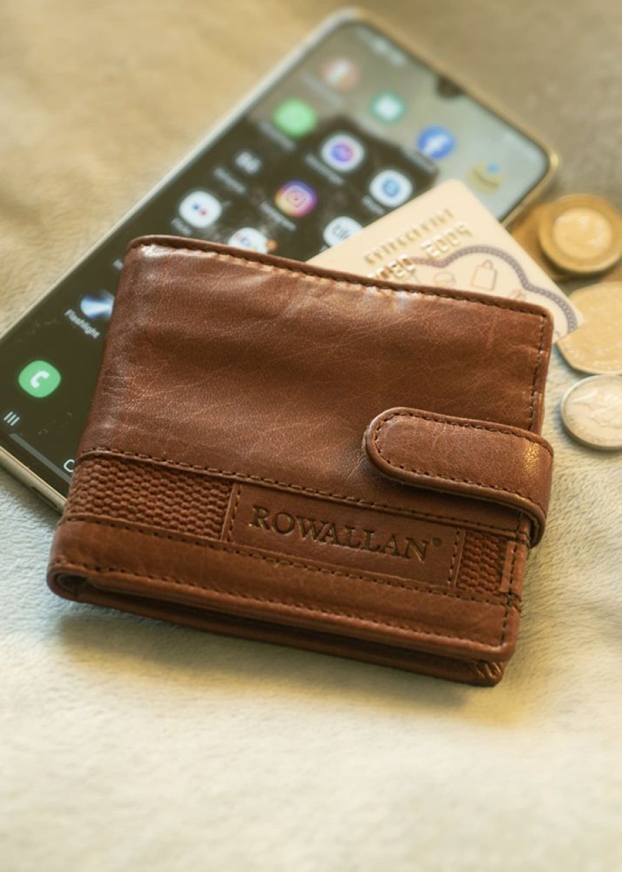 Rowallan of Scotland Wallets | Rustic Buffalo Leather Flip Out Wallet