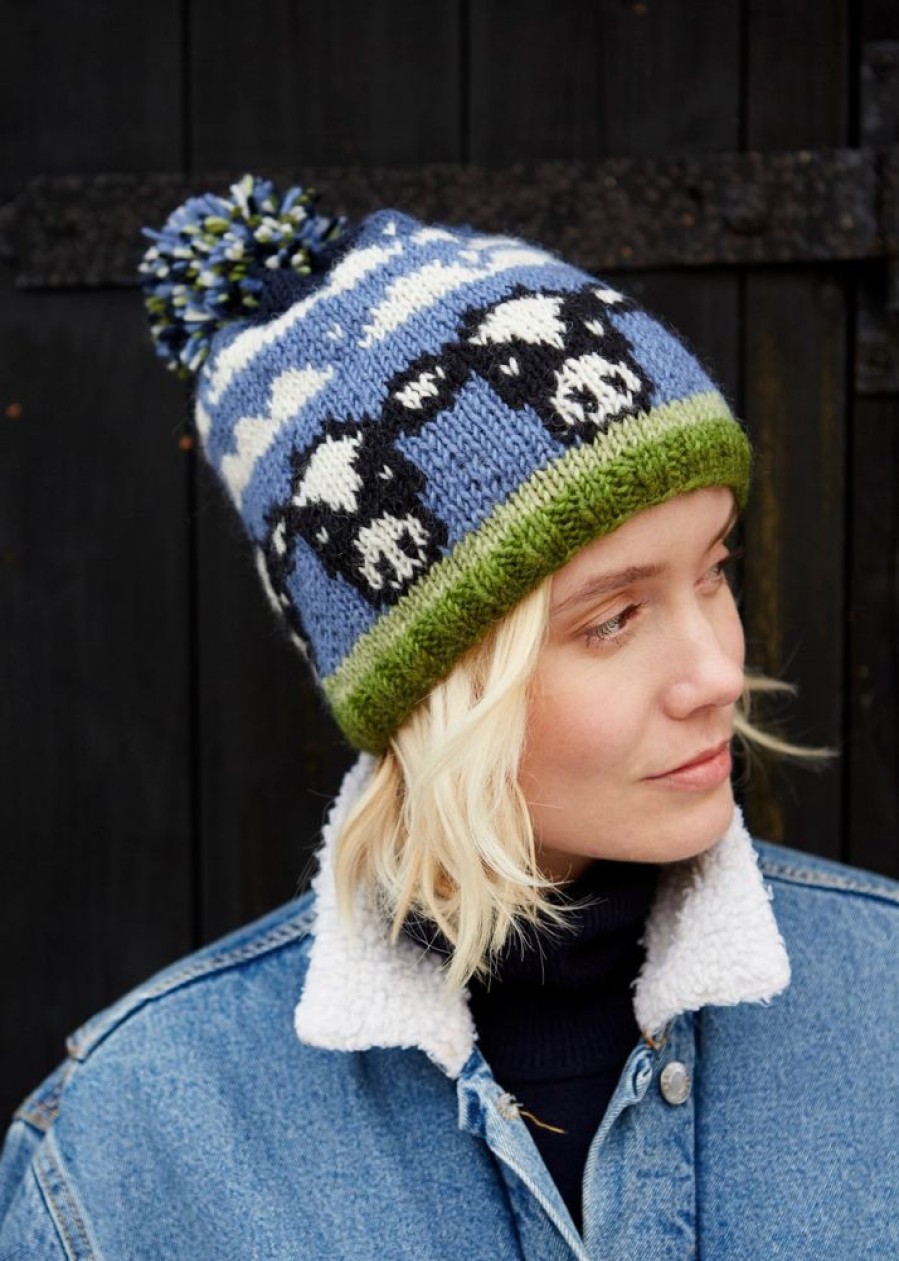 Pachamama Hats, Scarves & Earmuffs | Hand Knitted Dairy Cow Bobble Hat