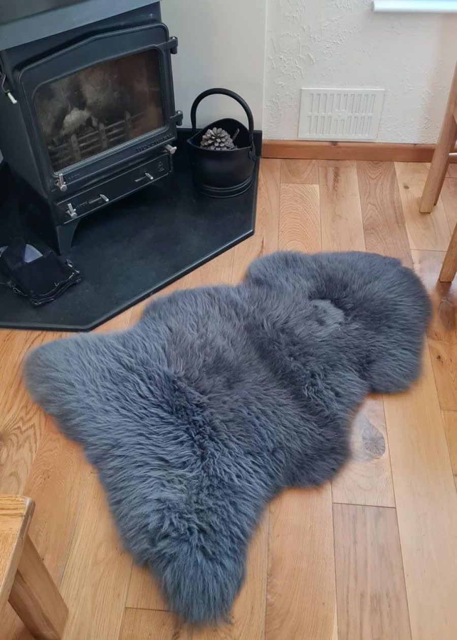 Lambland British Sheepskins | British Premium Slate Grey Sheepskin Rug