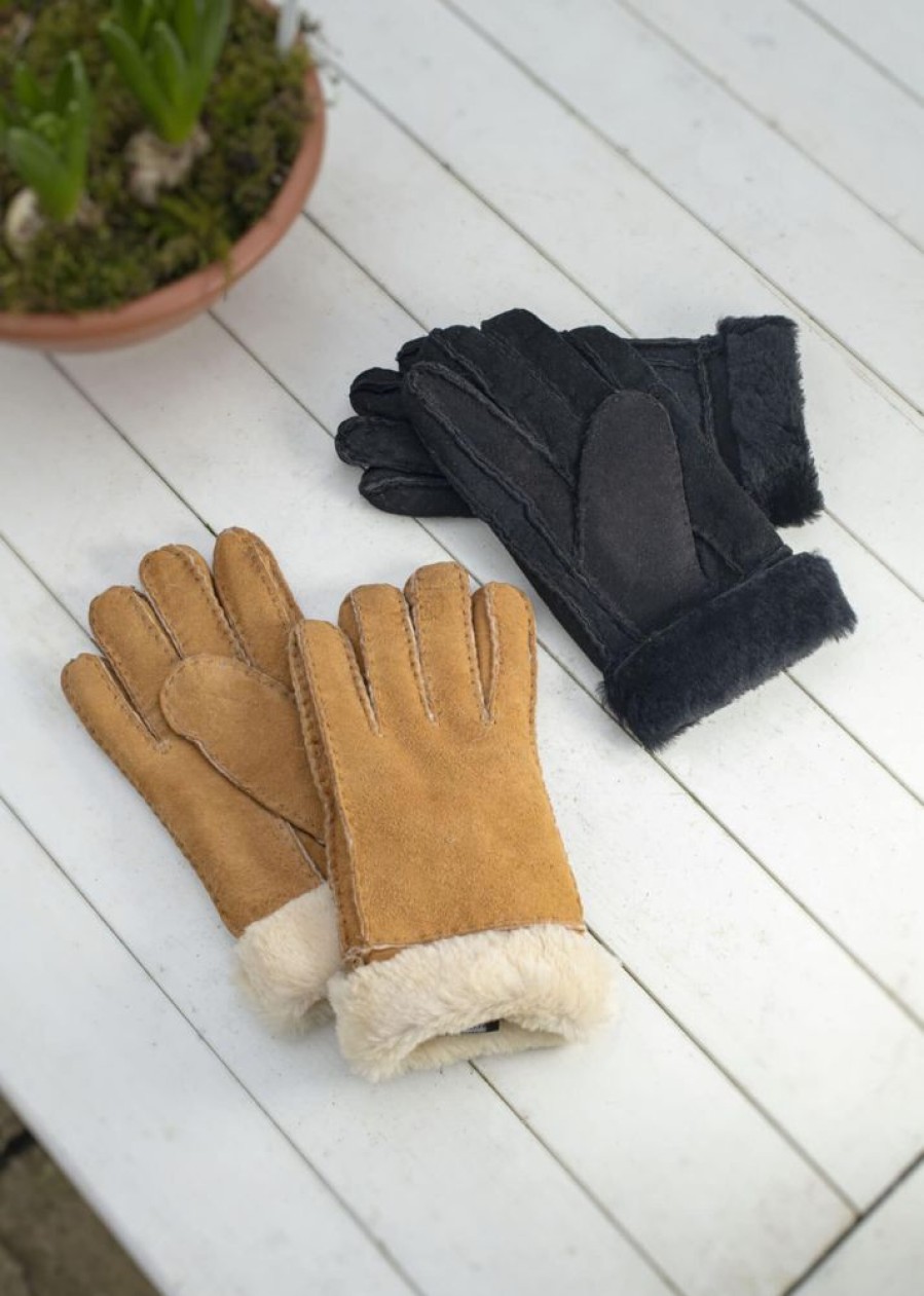 Lambland Gloves & Mittens | Ladies Genuine Sheepskin Gloves With Turn Back Cuff