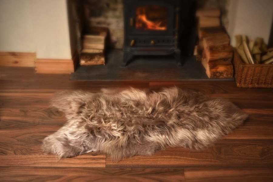 Lambland Eco Tanned Sheepskins | Eco Tanned Long Wool Taupe Icelandic Sheepskin