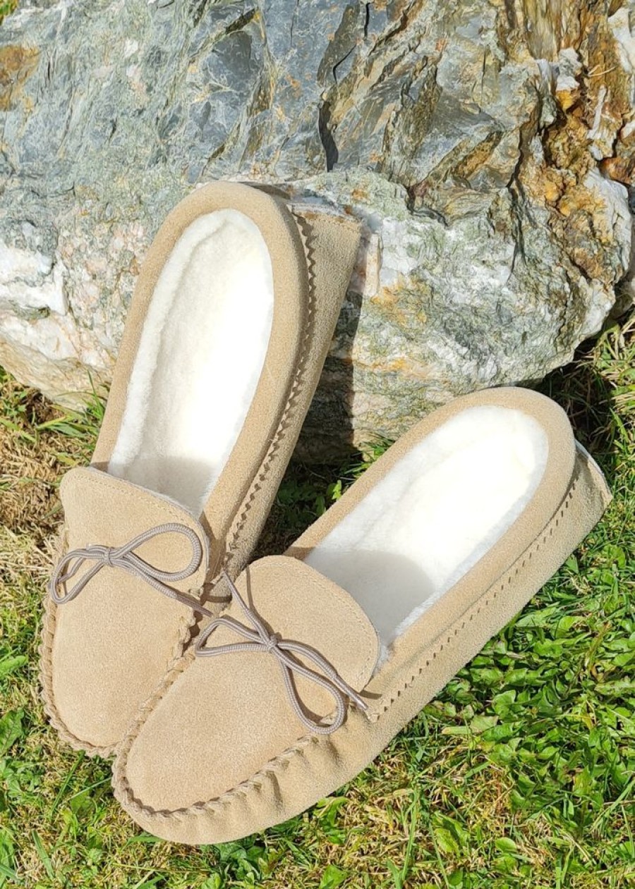 Lambland British Made Footwear | Men'S Premium Sheepskin Earthing Moccasins