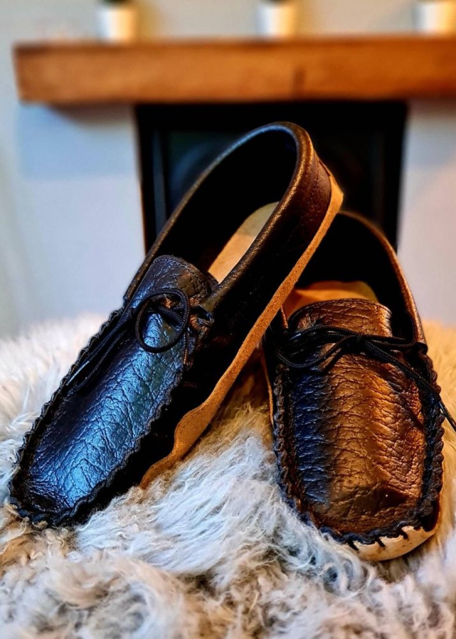 Lambland British Made Footwear | Men'S Genuine Leather And Suede Earthing Moccasins