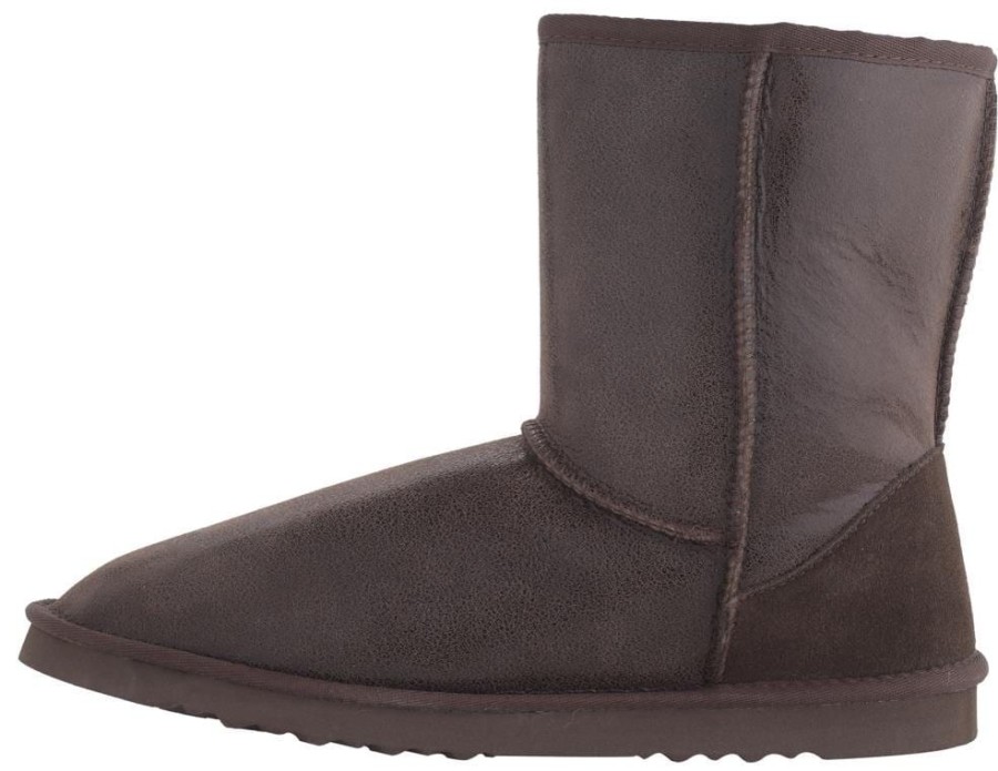 Lambland Men'S Sheepskin Boots | Men'S Brown Sheepskin Boots With Aviator Finish