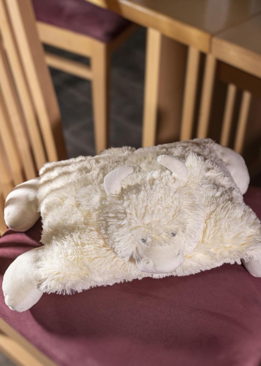 Jomanda Soft Toys | Super Soft Cream Highland Cow Toy Cushion