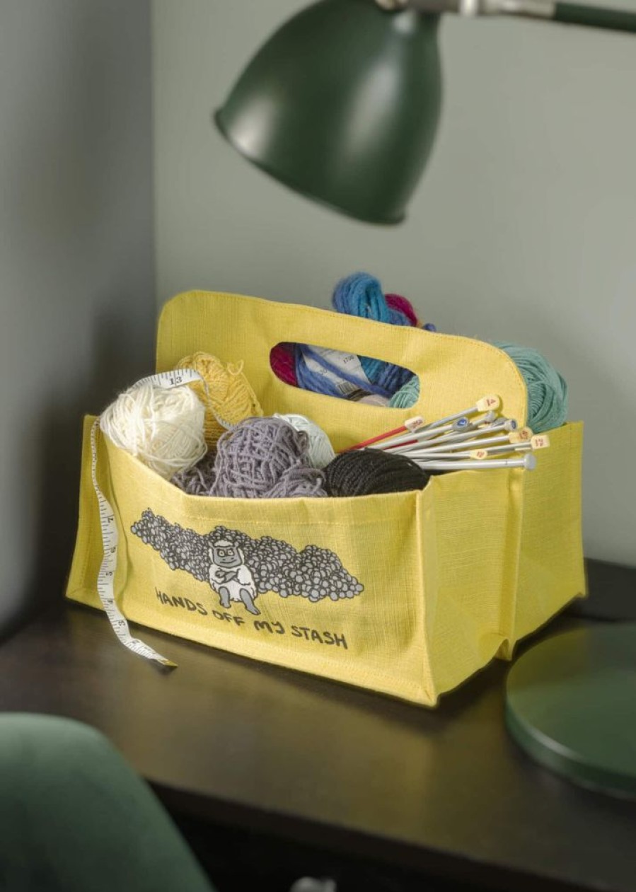 Lambland Top Handle Bags & Shoppers | Sheep Design Jute Knitting Organiser