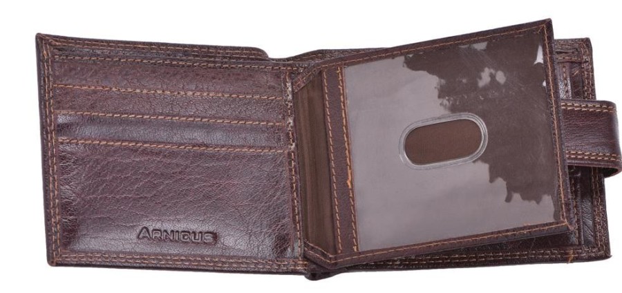 Arnicus Leather Wallets | Grained Leather Wallet With Rear Window