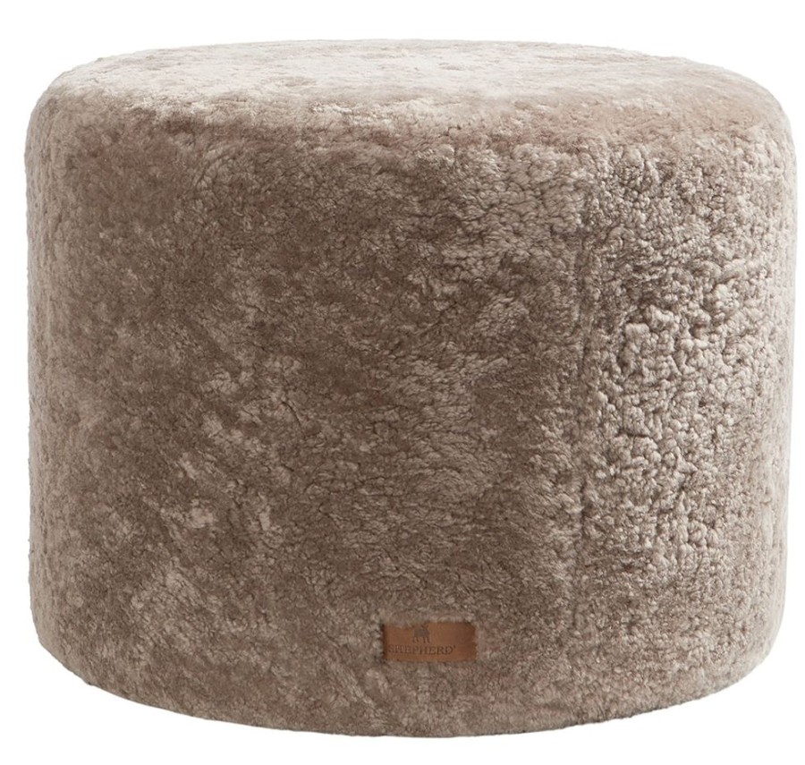 Shepherd Pouffes & Beanbags | Shepherd Of Sweden Sheepskin Frida Pouffe Stone