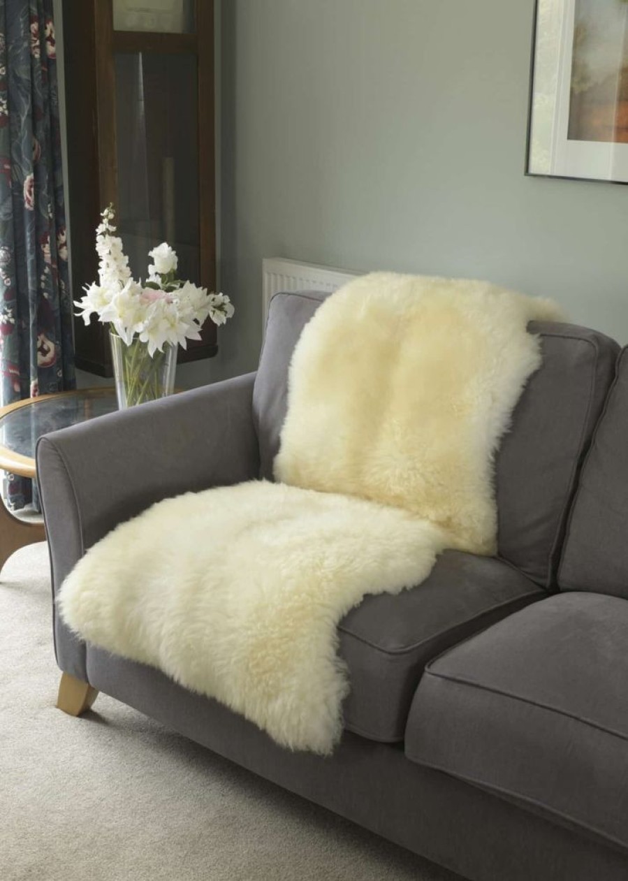 Lambland British Sheepskins | British Ivory Sheepskin Armchair Liner